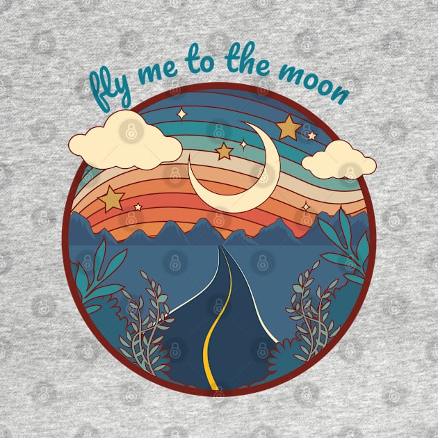 Fly me to the moon - Retro Roadtrip by Just Kidding Co.